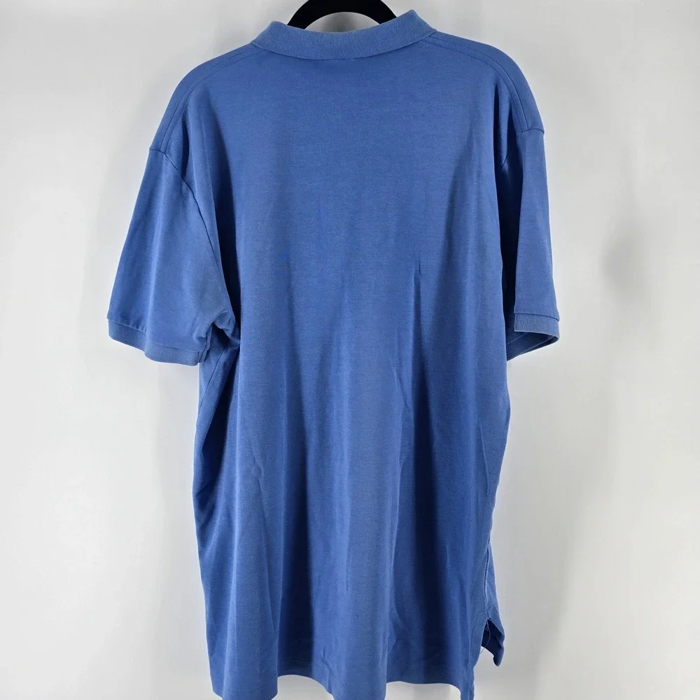 Polo Ralph Lauren Polo Shirt Mens Large Blue Yellow Pony Short Sleeve Jersey